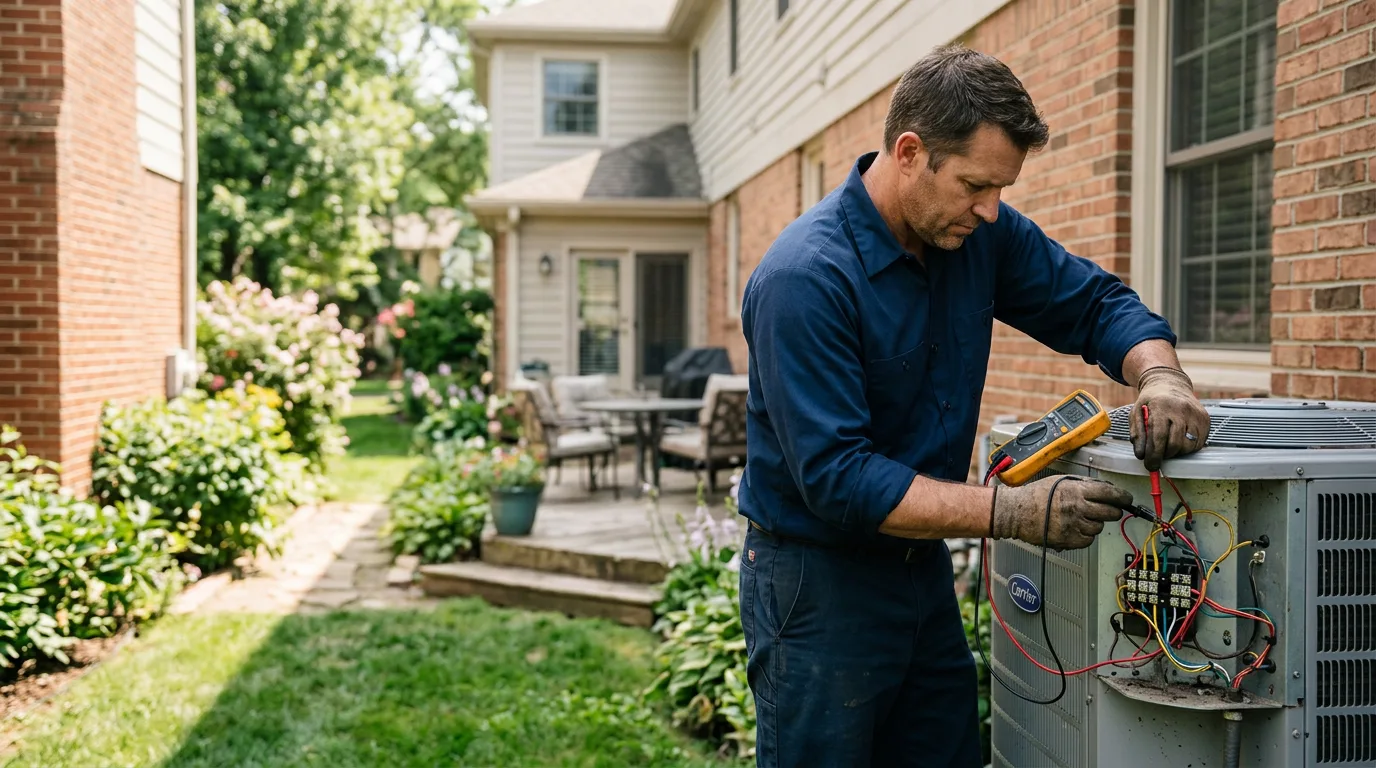 HVAC technician working near Shanksville, PA
